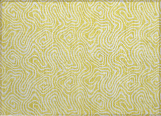 Piper Looms Chantille Swirls ACN1030 Yellow Machine Washable Area Rug Scatter Main Image