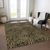 Piper Looms Chantille Swirls ACN1031 Black Machine Washable Area Rug Lifestyle Image Feature