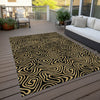 Piper Looms Chantille Swirls ACN1031 Black Machine Washable Area Rug Outdoor Lifestyle Image Feature