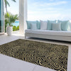Piper Looms Chantille Swirls ACN1031 Black Machine Washable Area Rug Outdoor Lifestyle Image Feature