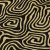 Piper Looms Chantille Swirls ACN1031 Black Machine Washable Area Rug Swatch Image
