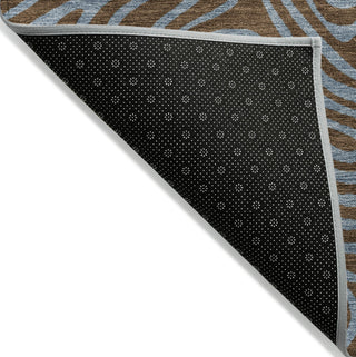 Piper Looms Chantille Swirls ACN1031 Brown Machine Washable Area Rug Backing Image
