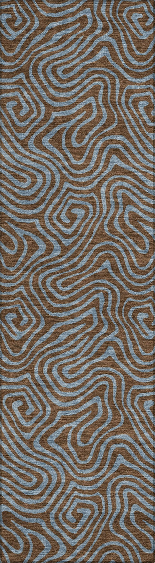 Piper Looms Chantille Swirls ACN1031 Brown Machine Washable Area Rug Runner Main Image