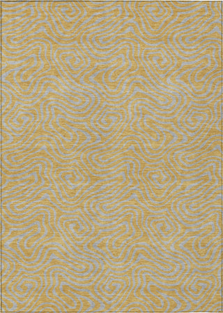 Piper Looms Chantille Swirls ACN1031 Gold Machine Washable Area Rug main image