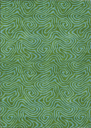 Piper Looms Chantille Swirls ACN1031 Green Machine Washable Area Rug main image