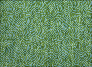 Piper Looms Chantille Swirls ACN1031 Green Machine Washable Area Rug Scatter Main Image