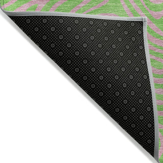 Piper Looms Chantille Swirls ACN1031 Lime Machine Washable Area Rug Backing Image