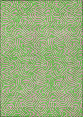Piper Looms Chantille Swirls ACN1031 Lime Machine Washable Area Rug main image
