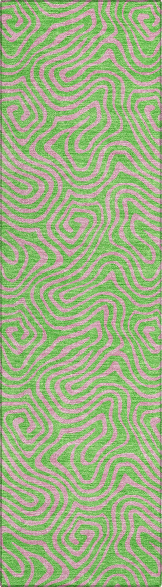Piper Looms Chantille Swirls ACN1031 Lime Machine Washable Area Rug Runner Main Image