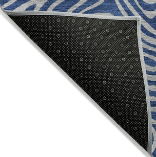 Piper Looms Chantille Swirls ACN1031 Navy Machine Washable Area Rug Backing Image