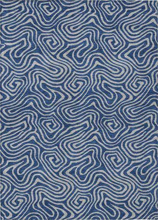 Piper Looms Chantille Swirls ACN1031 Navy Machine Washable Area Rug main image