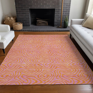 Piper Looms Chantille Swirls ACN1031 Pink Machine Washable Area Rug Lifestyle Image Feature