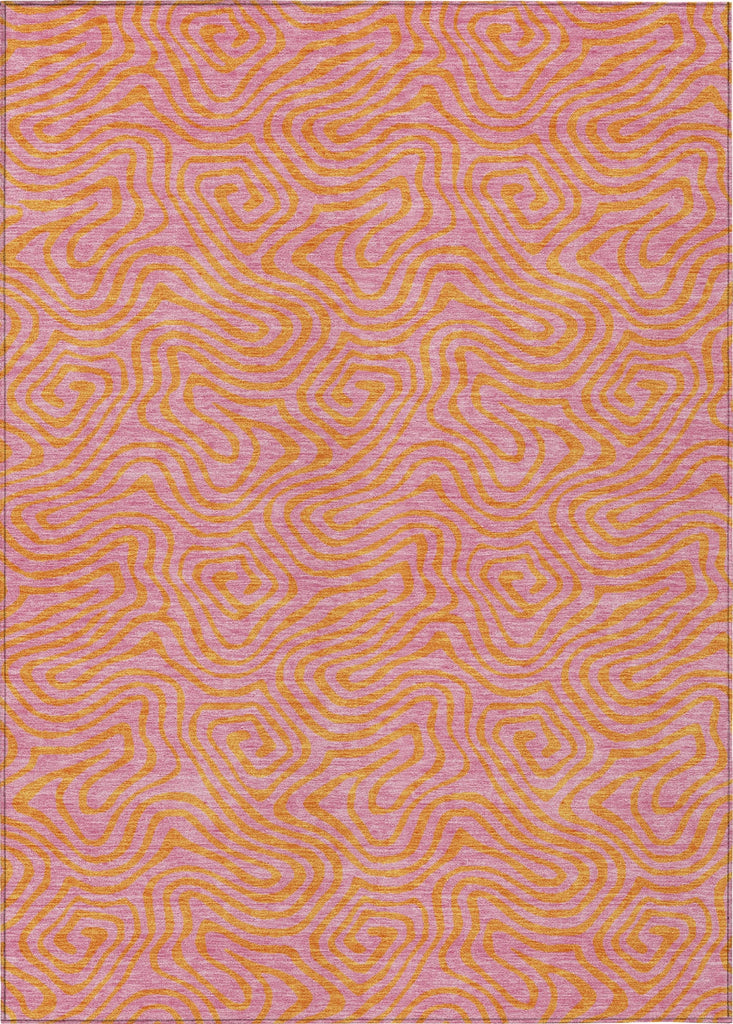 Piper Looms Chantille Swirls ACN1031 Pink Machine Washable Area Rug main image