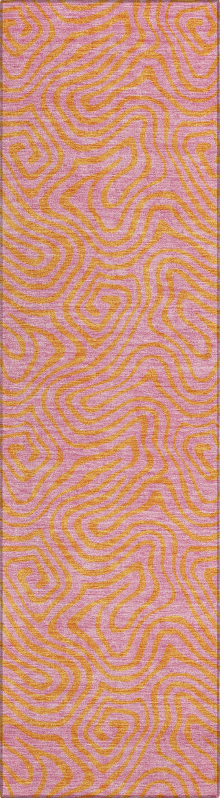 Piper Looms Chantille Swirls ACN1031 Pink Machine Washable Area Rug Runner Main Image