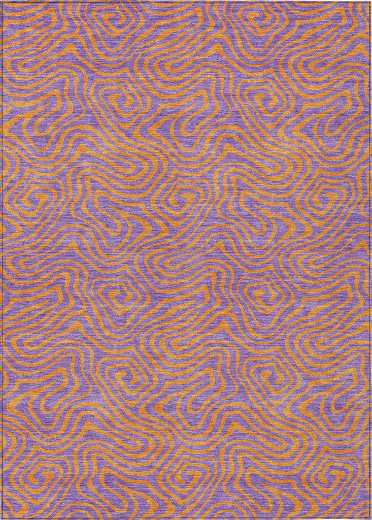 Piper Looms Chantille Swirls ACN1031 Purple Machine Washable Area Rug main image