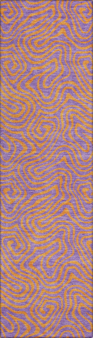 Piper Looms Chantille Swirls ACN1031 Purple Machine Washable Area Rug Runner Main Image