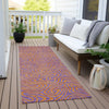 Piper Looms Chantille Swirls ACN1031 Purple Machine Washable Area Rug Runner Outdoor Lifestyle Image Feature