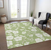 Piper Looms Chantille Floral ACN1032 Aloe Machine Washable Area Rug Lifestyle Image Feature