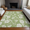 Piper Looms Chantille Floral ACN1032 Aloe Machine Washable Area Rug Lifestyle Image Feature