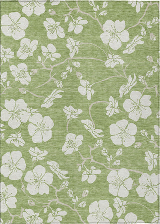Piper Looms Chantille Floral ACN1032 Aloe Machine Washable Area Rug main image