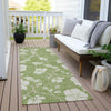 Piper Looms Chantille Floral ACN1032 Aloe Machine Washable Area Rug Runner Outdoor Lifestyle Image Feature