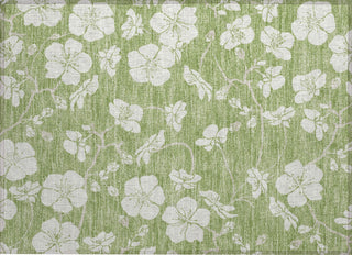Piper Looms Chantille Floral ACN1032 Aloe Machine Washable Area Rug Scatter Main Image