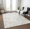 Piper Looms Chantille Floral ACN1032 Ivory Machine Washable Area Rug Lifestyle Image Feature