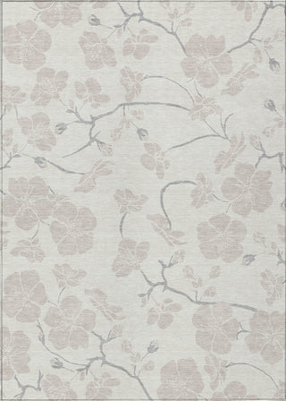 Piper Looms Chantille Floral ACN1032 Ivory Machine Washable Area Rug main image