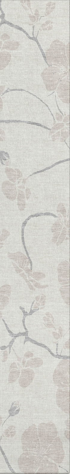 Piper Looms Chantille Floral ACN1032 Ivory Machine Washable Area Rug Runner Main Image