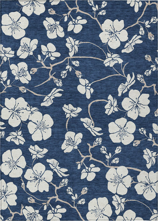 Piper Looms Chantille Floral ACN1032 Navy Machine Washable Area Rug main image