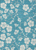 Piper Looms Chantille Floral ACN1032 Turquoise Machine Washable Area Rug main image