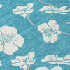 Piper Looms Chantille Floral ACN1032 Turquoise Machine Washable Area Rug Swatch Image