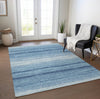 Piper Looms Chantille Stripes ACN1033 Blue Machine Washable Area Rug Lifestyle Image Feature