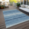 Piper Looms Chantille Stripes ACN1033 Blue Machine Washable Area Rug Outdoor Lifestyle Image Feature