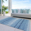 Piper Looms Chantille Stripes ACN1033 Blue Machine Washable Area Rug Outdoor Lifestyle Image Feature
