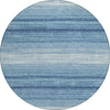 Piper Looms Chantille Stripes ACN1033 Blue Machine Washable Area Rug Round Main Image