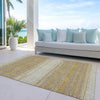 Piper Looms Chantille Stripes ACN1033 Gold Machine Washable Area Rug Outdoor Lifestyle Image Feature