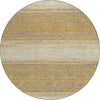 Piper Looms Chantille Stripes ACN1033 Gold Machine Washable Area Rug Round Main Image