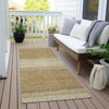 Piper Looms Chantille Stripes ACN1033 Gold Machine Washable Area Rug Runner Outdoor Lifestyle Image Feature