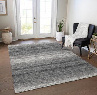 Piper Looms Chantille Stripes ACN1033 Gray Machine Washable Area Rug Lifestyle Image Feature
