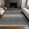 Piper Looms Chantille Stripes ACN1033 Gray Machine Washable Area Rug Lifestyle Image Feature