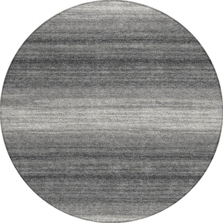 Piper Looms Chantille Stripes ACN1033 Gray Machine Washable Area Rug Round Main Image