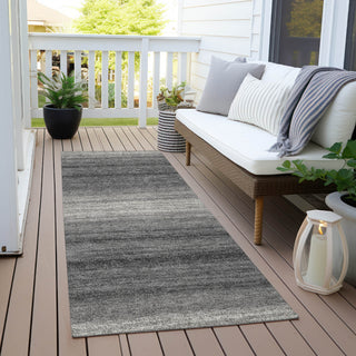Piper Looms Chantille Stripes ACN1033 Gray Machine Washable Area Rug Runner Outdoor Lifestyle Image Feature