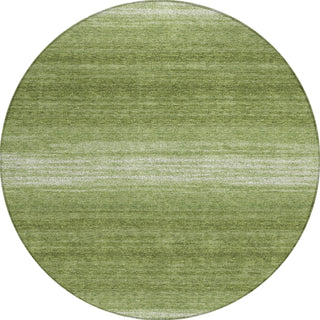 Piper Looms Chantille Stripes ACN1033 Green Machine Washable Area Rug Round Main Image