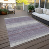 Piper Looms Chantille Stripes ACN1033 Lavender Machine Washable Area Rug Outdoor Lifestyle Image Feature