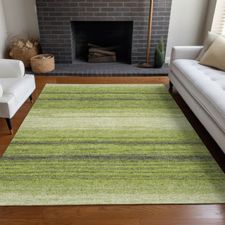 Piper Looms Chantille Stripes ACN1033 Lime Machine Washable Area Rug Lifestyle Image Feature