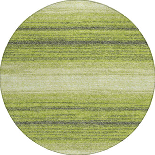 Piper Looms Chantille Stripes ACN1033 Lime Machine Washable Area Rug Round Main Image