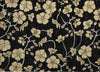 Piper Looms Chantille Floral ACN1034 Black Machine Washable Area Rug Scatter Main Image