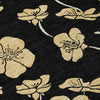Piper Looms Chantille Floral ACN1034 Black Machine Washable Area Rug Swatch Image