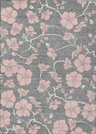 Piper Looms Chantille Floral ACN1034 Gray Machine Washable Area Rug main image